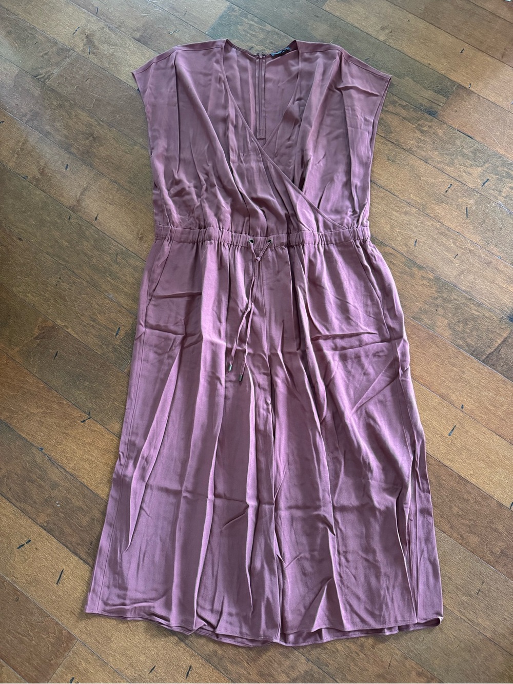Eileen Fisher Light Brown V-Neck Drawstring Jumpsuit | Size XL